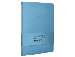 Carnet fermeture elastique antartik notes couverture rigide a4 ligne 100 feuilles 80gr fsc coloris bleu ciel