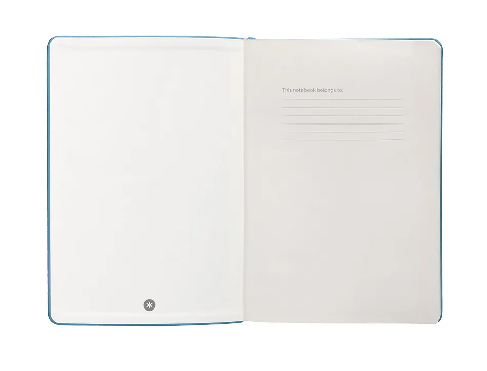 Carnet fermeture elastique antartik notes couverture rigide a4 ligne 100 feuilles 80gr fsc coloris bleu ciel