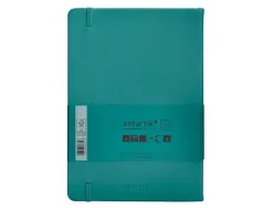 Carnet fermeture elastique antartik notes couverture rigide a5 ligne 100 feuilles 80gr fsc coloris vert paon