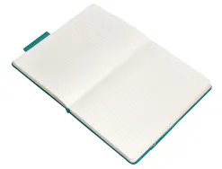 Carnet fermeture elastique antartik notes couverture rigide a5 ligne 100 feuilles 80gr fsc coloris vert paon