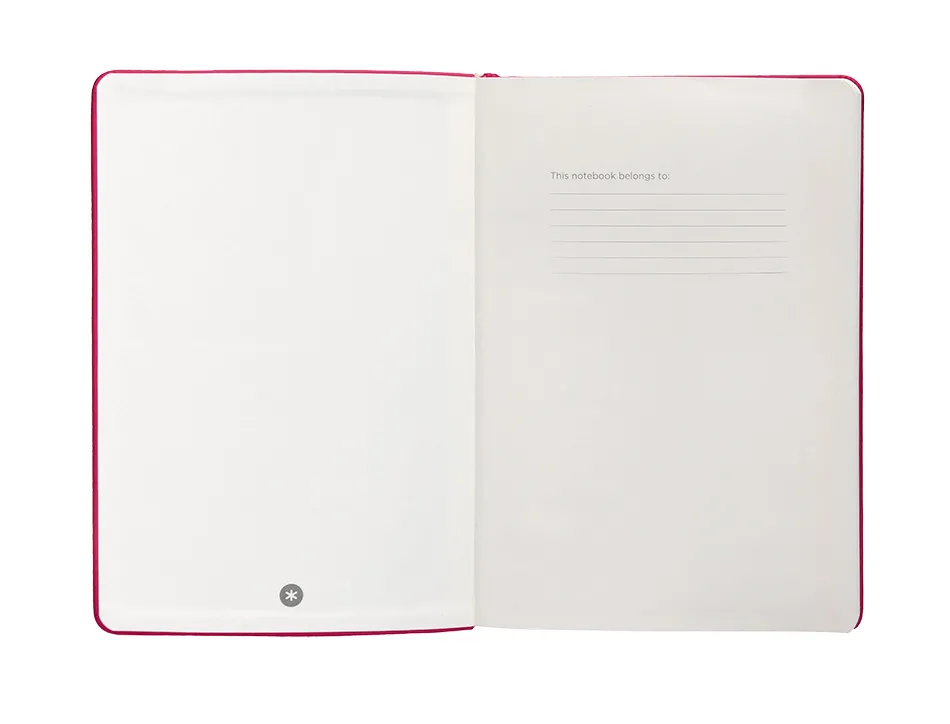 Carnet fermeture elastique antartik notes couverture rigide a4 papier uni ivoire 100 feuilles 80gr fsc framboise