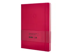 Carnet fermeture elastique antartik notes couverture rigide a4 papier uni ivoire 100 feuilles 80gr fsc framboise