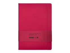 Carnet fermeture elastique antartik notes couverture rigide a4 papier uni ivoire 100 feuilles 80gr fsc framboise