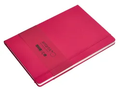 Carnet fermeture elastique antartik notes couverture rigide a4 papier uni ivoire 100 feuilles 80gr fsc framboise