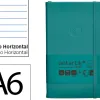 Carnet fermeture elastique antartik notes couverture rigide a6 ligne 100 feuilles 80gr fsc coloris vert paon