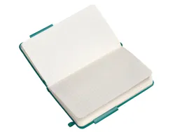 Carnet fermeture elastique antartik notes couverture rigide a6 ligne 100 feuilles 80gr fsc coloris vert paon
