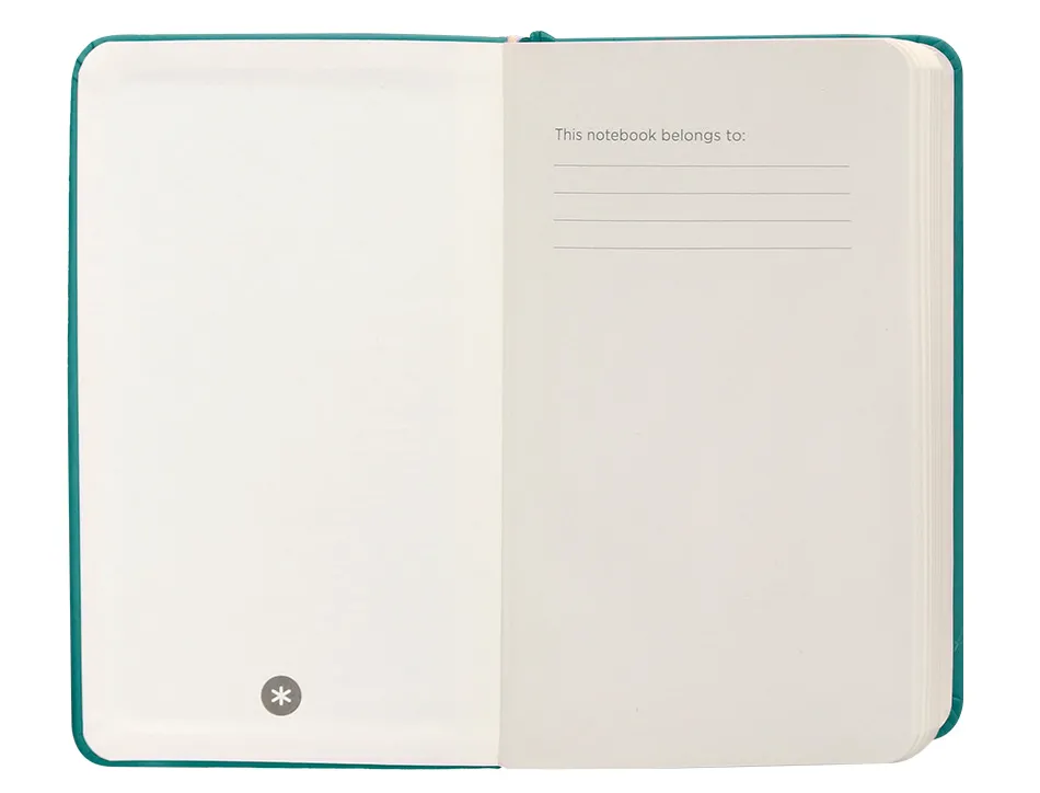 Carnet fermeture elastique antartik notes couverture rigide a6 ligne 100 feuilles 80gr fsc coloris vert paon