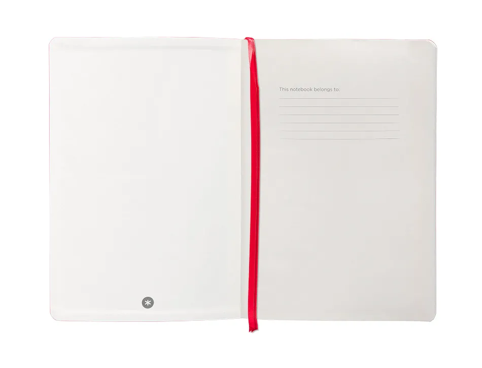 Carnet fermeture elastique antartik notes couverture souple a5 papier uni ivoire 100 feuilles 80gr fsc coloris rouge