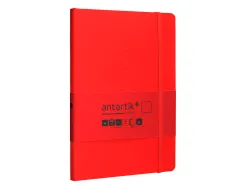 Carnet fermeture elastique antartik notes couverture souple a5 papier uni ivoire 100 feuilles 80gr fsc coloris rouge