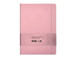Carnet fermeture elastique antartik notes couverture rigide a4 papier uni ivoire 100 feuilles 80gr fsc rose pastel