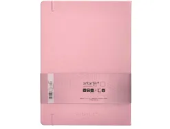 Carnet fermeture elastique antartik notes couverture rigide a4 papier uni ivoire 100 feuilles 80gr fsc rose pastel