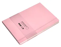 Carnet fermeture elastique antartik notes couverture rigide a4 papier uni ivoire 100 feuilles 80gr fsc rose pastel