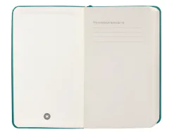 Carnet fermeture elastique antartik notes couverture rigide a6 papier uni ivoire 100 feuilles 80gr fsc vert paon