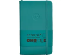 Carnet fermeture elastique antartik notes couverture rigide a6 papier uni ivoire 100 feuilles 80gr fsc vert paon