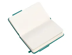 Carnet fermeture elastique antartik notes couverture rigide a6 papier uni ivoire 100 feuilles 80gr fsc vert paon