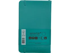 Carnet fermeture elastique antartik notes couverture rigide a6 papier uni ivoire 100 feuilles 80gr fsc vert paon