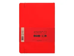Carnet fermeture elastique antartik notes couverture souple a5 ligne 100 feuilles 80gr fsc coloris rouge