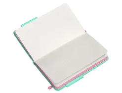 Carnet fermeture elastique rose antartik notes couverturerigide a6 ligne 100 feuilles 80gr fsc coloris turquoise