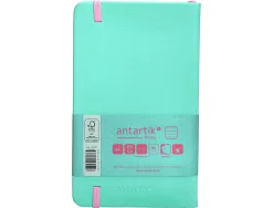 Carnet fermeture elastique rose antartik notes couverturerigide a6 ligne 100 feuilles 80gr fsc coloris turquoise