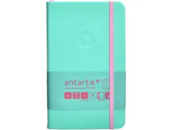 Carnet fermeture elastique rose antartik notes couverturerigide a6 ligne 100 feuilles 80gr fsc coloris turquoise