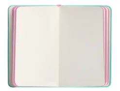 Carnet fermeture elastique rose antartik notes couverturerigide a6 ligne 100 feuilles 80gr fsc coloris turquoise