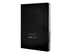 Carnet fermeture elastique antartik notes couverture rigide a4 papier uni ivoire 100 feuilles 80gr fsc coloris noir