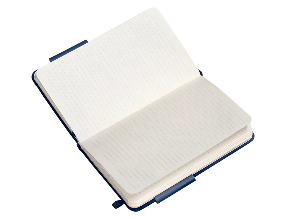 Carnet fermeture elastique antartik notes couverture rigide a6 ligne 100 feuilles 80gr fsc coloris bleu marine
