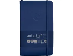 Carnet fermeture elastique antartik notes couverture rigide a6 ligne 100 feuilles 80gr fsc coloris bleu marine