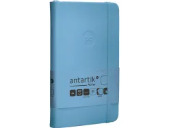 Carnet fermeture elastique antartik notes couverture rigide a6 papier uni ivoire 100 feuilles 80gr fsc bleu ciel