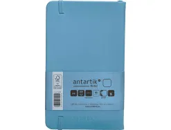 Carnet fermeture elastique antartik notes couverture rigide a6 papier uni ivoire 100 feuilles 80gr fsc bleu ciel