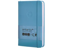 Carnet fermeture elastique antartik notes couverture rigide a6 papier uni ivoire 100 feuilles 80gr fsc bleu ciel