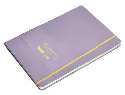 Carnet fermeture elastique jaune antartik notes couverture rigide a4 ligne 100 feuilles 80gr fsc coloris lilas