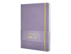 Carnet fermeture elastique jaune antartik notes couverture rigide a4 ligne 100 feuilles 80gr fsc coloris lilas