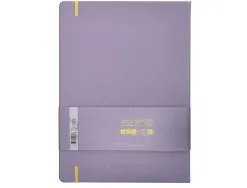 Carnet fermeture elastique jaune antartik notes couverture rigide a4 ligne 100 feuilles 80gr fsc coloris lilas