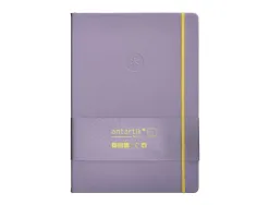 Carnet fermeture elastique jaune antartik notes couverture rigide a4 ligne 100 feuilles 80gr fsc coloris lilas