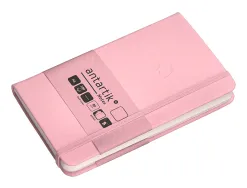 Carnet fermeture elastique antartik notes couverture rigide a6 papier uni ivoire 100 feuilles 80gr fsc rose pastel