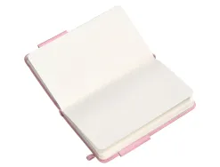 Carnet fermeture elastique antartik notes couverture rigide a6 papier uni ivoire 100 feuilles 80gr fsc rose pastel