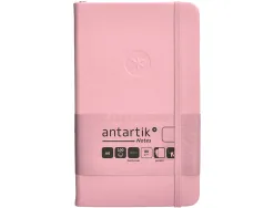 Carnet fermeture elastique antartik notes couverture rigide a6 papier uni ivoire 100 feuilles 80gr fsc rose pastel