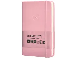 Carnet fermeture elastique antartik notes couverture rigide a6 papier uni ivoire 100 feuilles 80gr fsc rose pastel