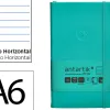 Carnet fermeture elastique antartik notes couverture rigide a6 ligne 100 feuilles 80gr fsc coloris turquoise