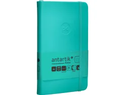 Carnet fermeture elastique antartik notes couverture rigide a6 ligne 100 feuilles 80gr fsc coloris turquoise