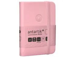 Carnet fermeture elastique antartik notes couverture rigide a7 papier uni ivoire 80 feuilles 80gr fsc rose pastel