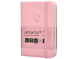 Carnet fermeture elastique antartik notes couverture rigide a7 papier uni ivoire 80 feuilles 80gr fsc rose pastel