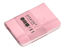 Carnet fermeture elastique antartik notes couverture rigide a7 papier uni ivoire 80 feuilles 80gr fsc rose pastel