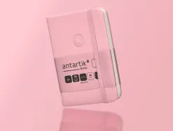 Carnet fermeture elastique antartik notes couverture rigide a7 papier uni ivoire 80 feuilles 80gr fsc rose pastel