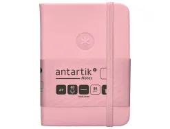 Carnet fermeture elastique antartik notes couverture rigide a7 papier uni ivoire 80 feuilles 80gr fsc rose pastel