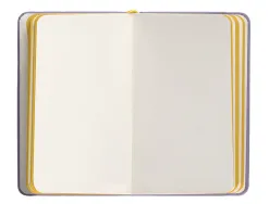 Carnet fermeture elastique jaune antartik notes couverture rigide a6 papier uni ivoire 100 feuilles 80gr fsc lilas