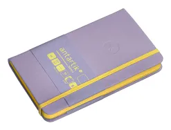 Carnet fermeture elastique jaune antartik notes couverture rigide a6 papier uni ivoire 100 feuilles 80gr fsc lilas
