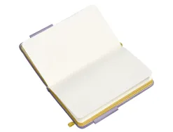 Carnet fermeture elastique jaune antartik notes couverture rigide a6 papier uni ivoire 100 feuilles 80gr fsc lilas