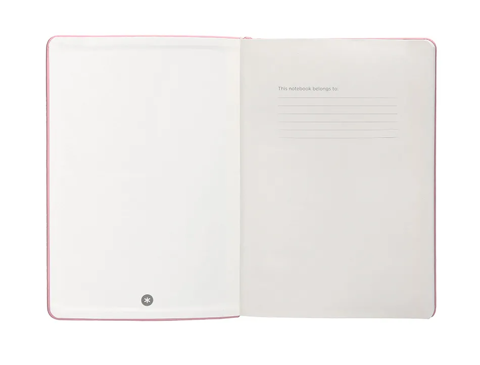 Carnet fermeture elastique antartik notes couverture rigide a4 ligne 100 feuilles 80gr fsc coloris rose pastel